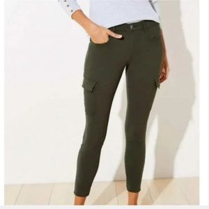 Loft stretch olive cargo pants
